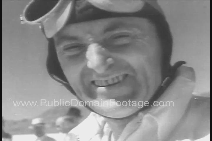 Sir Malcolm Campbell breaks ground speed record in Blue Bird 1935