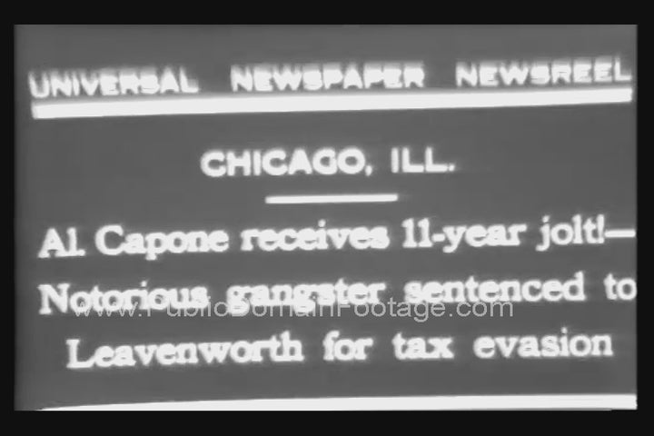 Gangster Al Capone Sentenced to 11 Years in Federal Prison 1931