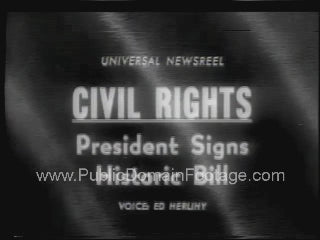 Signing of the Civil Rights Act Newsreel