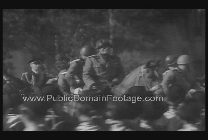 Benito Mussolini Shows off Fascist Might with Military Parade 1935