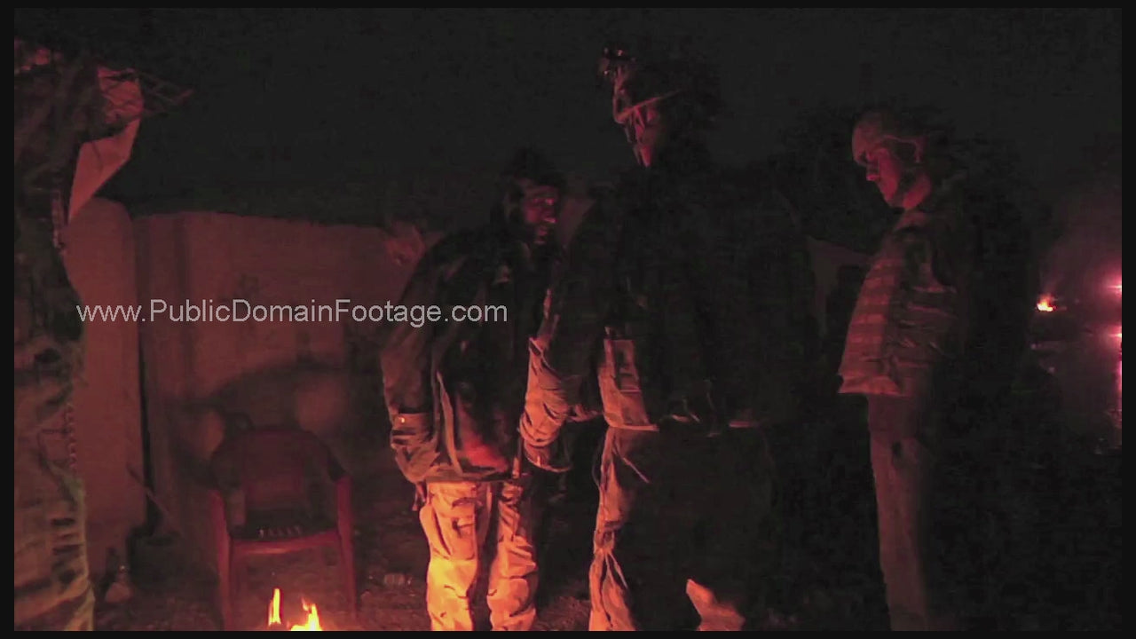 IRAQ WAR - Patrolling Streets of Baghdad at Night