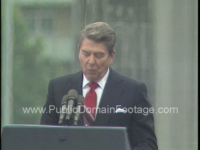 U.S. President Ronald Reagan Speech at at the Brandenburg Gate Berlin Wall 6.12.87 "Tear Down this Wall"