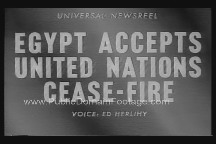 Egypt United Nations Cease Fire 6 Day War Newsreel