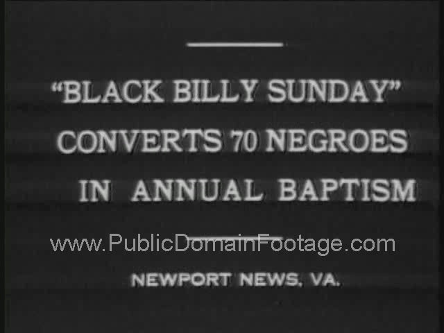 Black Billy Sunday - Calvin P. Dixon converts negroes with baptism 1930